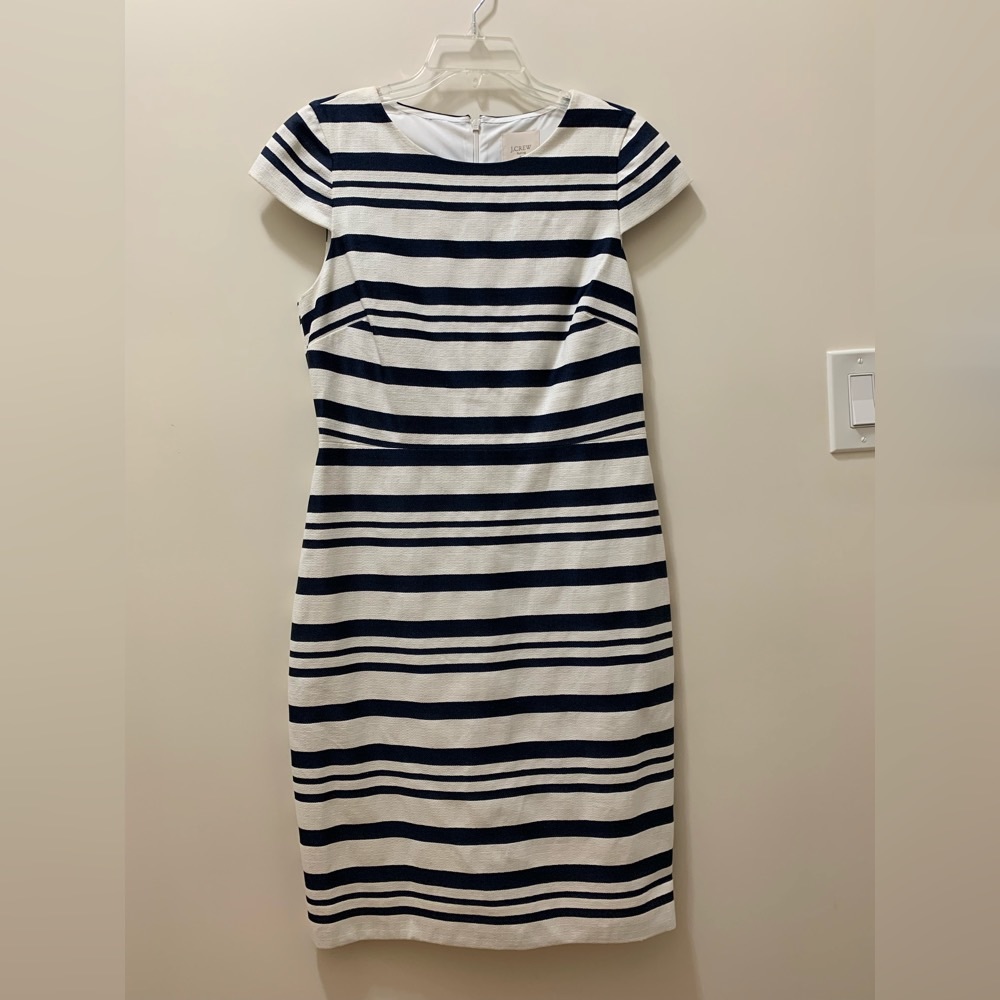 Jcrew suiting dress size 8 - Navy and white